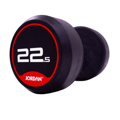 JORDAN Rubber Dumbbells Red (Pairs Of 2.5kg-50kg)