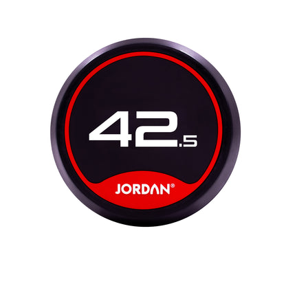 JORDAN Rubber Dumbbells Red (Pairs Of 2.5kg-50kg)