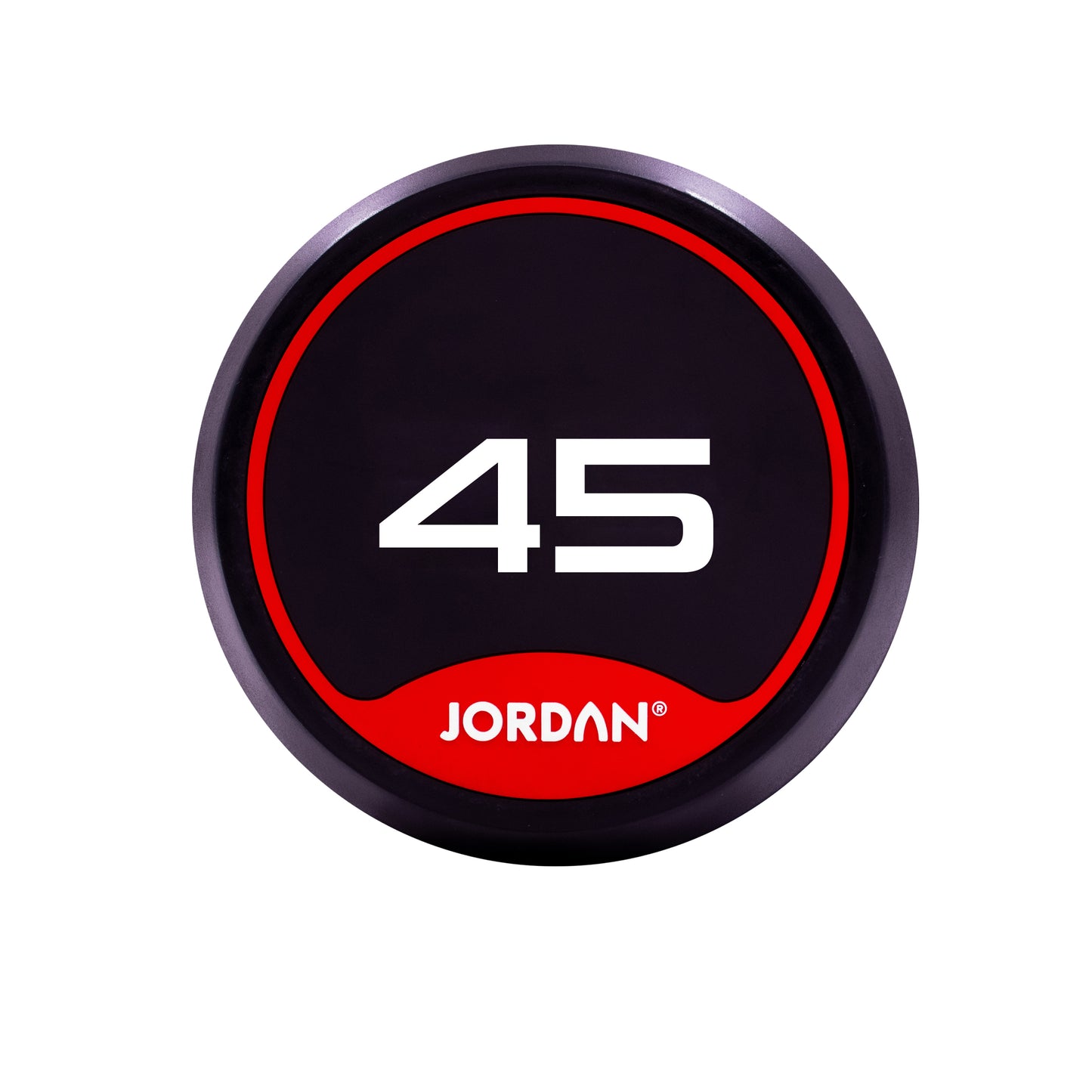 JORDAN Rubber Dumbbells Red (Pairs Of 2.5kg-50kg)