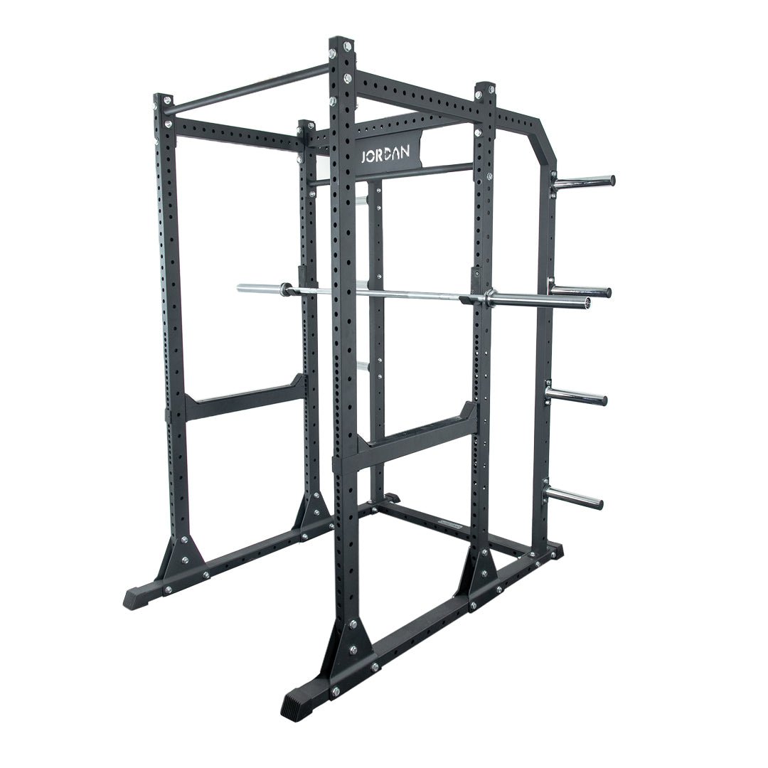 HELIX by JORDAN Freestanding Power Rack with J-Hooks & Safety Bar - Jordan